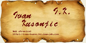 Ivan Kusonjić vizit kartica